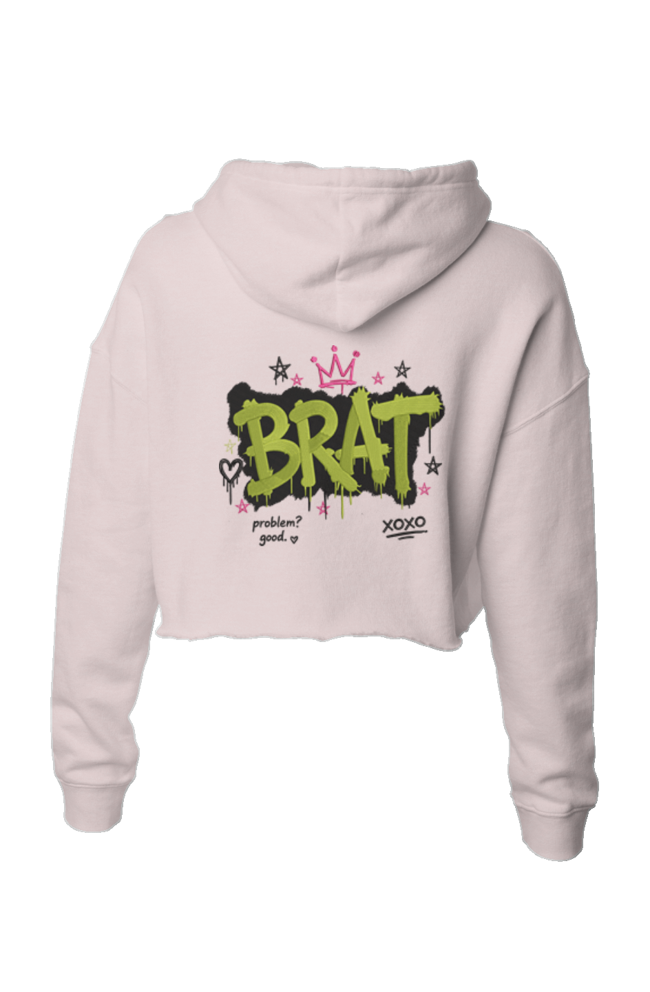 Brat Green Crop Hoodie