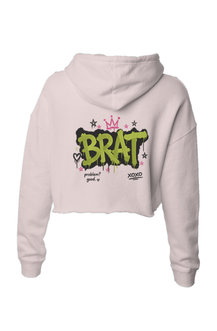 Brat Green Crop Hoodie