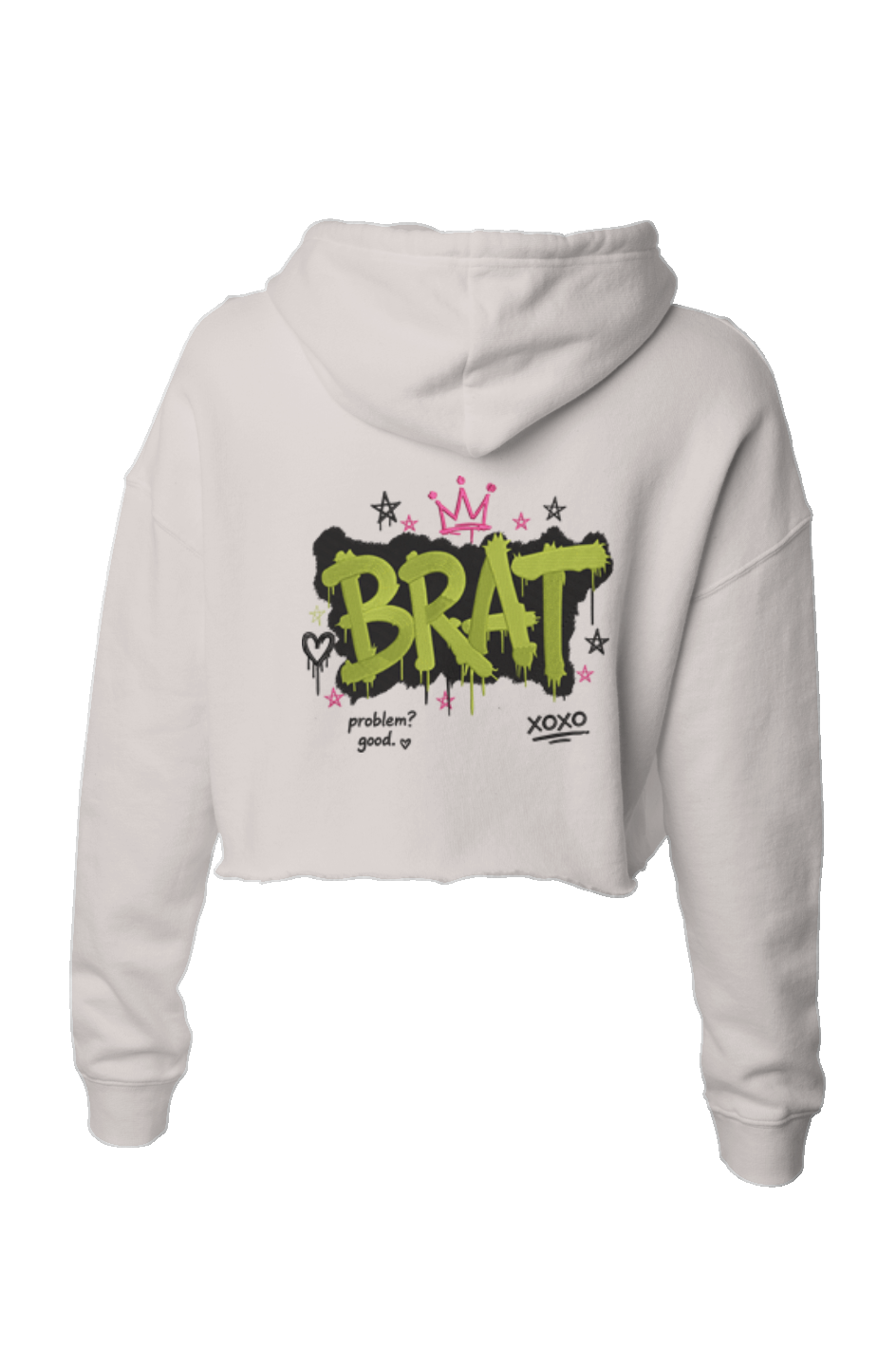 Brat Green Crop Hoodie